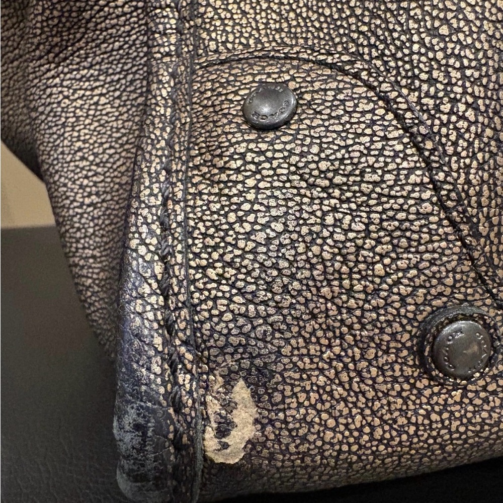 Coach Rhyder 33 Metallic Pebbled Leather Satchel Bag - Picture 6 of 9